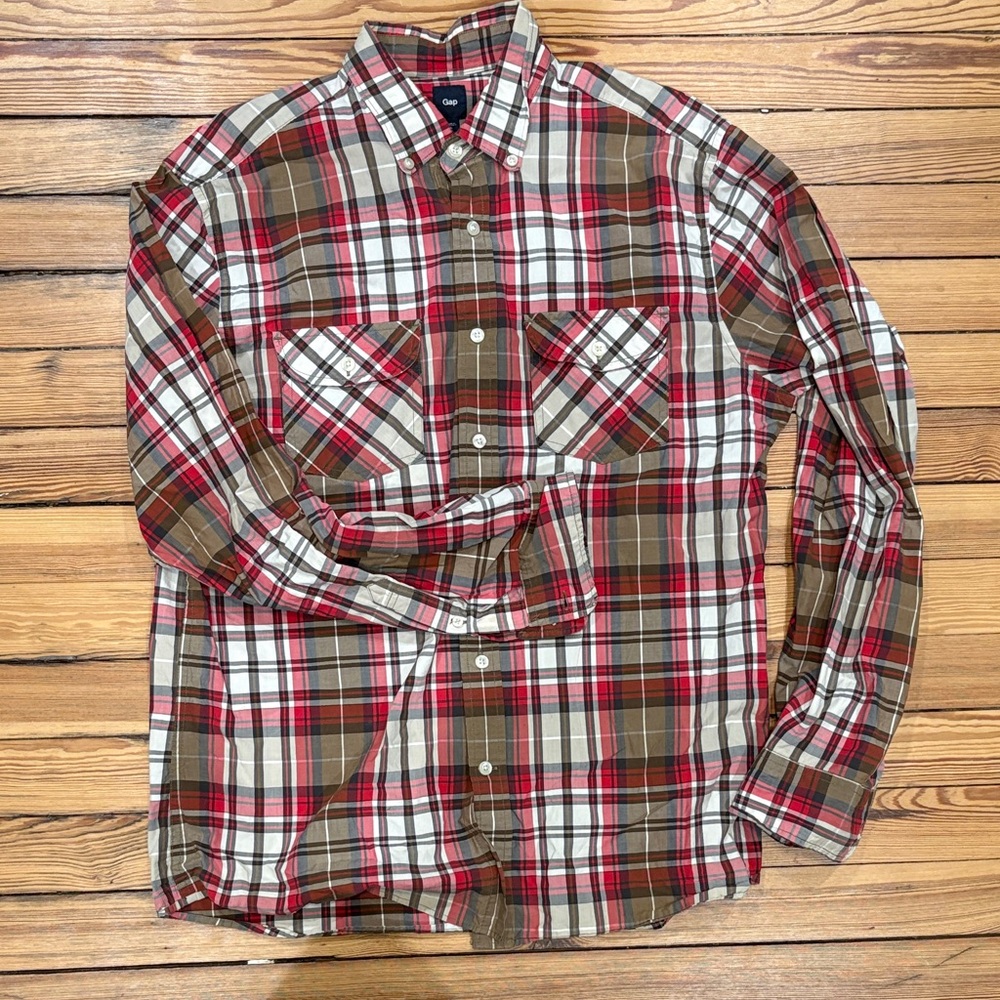 Vintage plaid button up